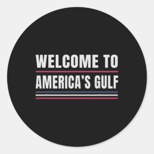Trump America's Gulf Mexico President Trump 2025 U Classic Round Sticker