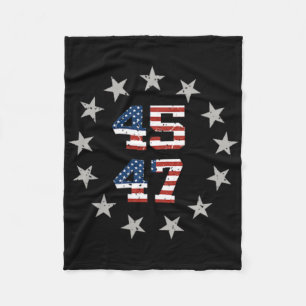 Trump America's Gulf Mexico President Trump 45 47  Fleece Blanket