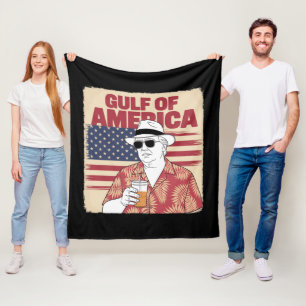 Trump America's Gulf Mexico President Trump Fleece Blanket