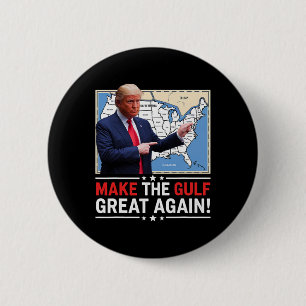Trump America's Gulf Mexico President Trump Gulf A 6 Cm Round Badge