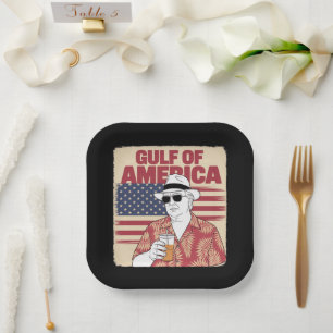 Trump America's Gulf Mexico President Trump  Paper Plate