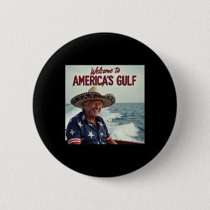 Trump America's Gulf Mexico President Trump Sombre 6 Cm Round Badge