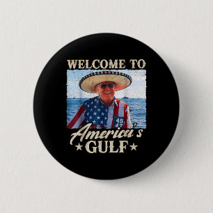 Trump America's Gulf Mexico President Trump Sombre 6 Cm Round Badge
