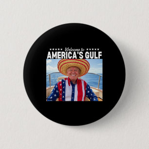 Trump America's Gulf Mexico President Trump Sombre 6 Cm Round Badge