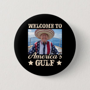 Trump America's Gulf Mexico President Trump Sombre 6 Cm Round Badge