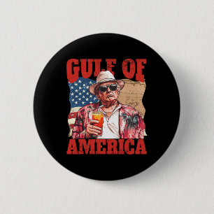Trump America's Gulf Mexico President Trump Sombre 6 Cm Round Badge