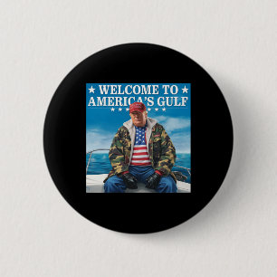 Trump America's Gulf Mexico President Trump Sombre 6 Cm Round Badge