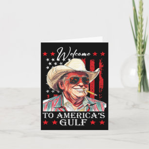 Trump America's Gulf Mexico President Trump Sombre Card