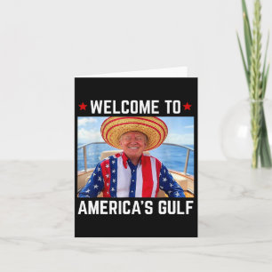 Trump America's Gulf Mexico President Trump Sombre Card