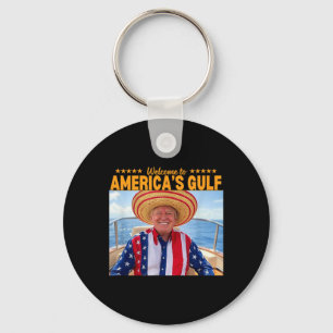 Trump America's Gulf Mexico President Trump Sombre Key Ring