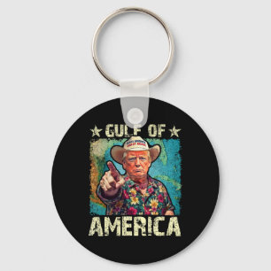 Trump America's Gulf Mexico President Trump Sombre Key Ring
