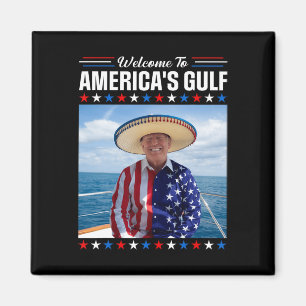 Trump America's Gulf Mexico President Trump Sombre Magnet