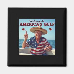 Trump America's Gulf Mexico President Trump Sombre Magnet