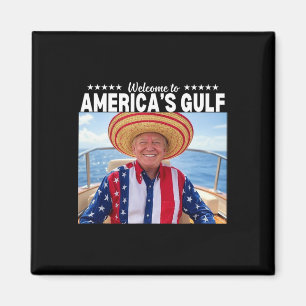 Trump America's Gulf Mexico President Trump Sombre Magnet