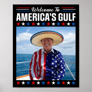 Trump America's Gulf Mexico President Trump Sombre Poster