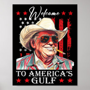 Trump America's Gulf Mexico President Trump Sombre Poster
