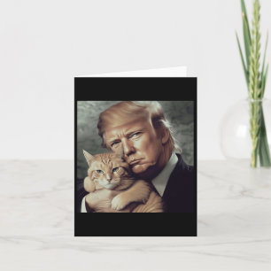 Trump And Cat - Funny Trump Cat Meme  Card