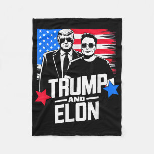 Trump And Elon 2024 Presidential Election American Fleece Blanket