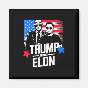 Trump And Elon 2024 Presidential Election American Magnet