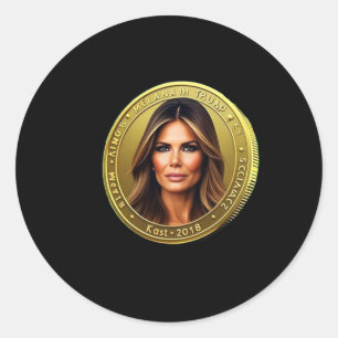 Trump And Melania Currency Launches Meme Coin Trum Classic Round Sticker