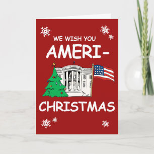 Trump and Pence Wish You Ameri-Christmas Holiday Card