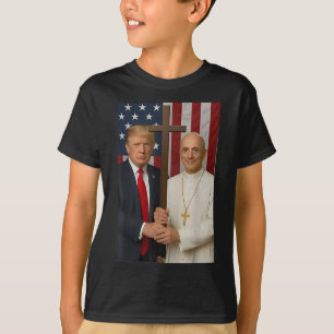Trump And Pope Shirt - Pope Leo Xiv God Bless Amer