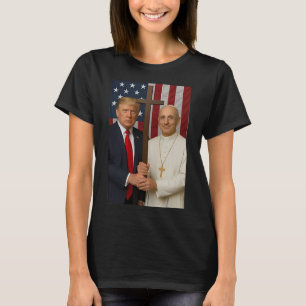Trump And Pope Shirt - Pope Leo Xiv God Bless Amer