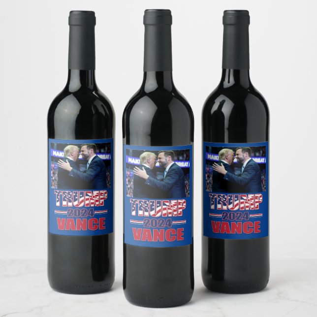Trump and Vance 2024 Wine Label (Bottles)