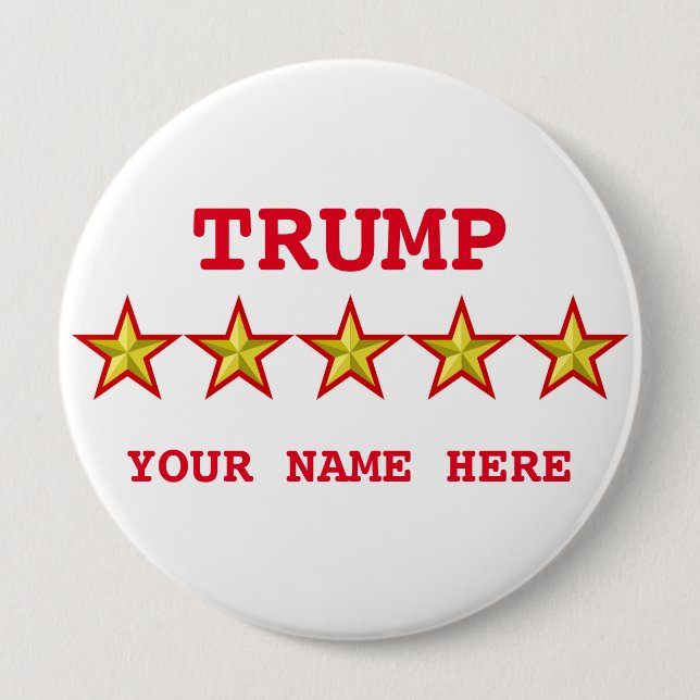 TRUMP AND YOU CAMPAIGN BUTTON - ADD YOUR NAME (Front)