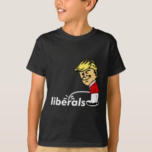 Trump Anti Liberal Donald Trump Pissing On Liberal T-Shirt
