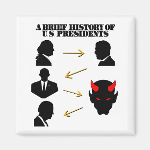 Trump As Devil: A Brief History Of US Presidents Magnet