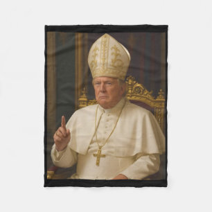 Trump As Pope Tee Meme Funny 1  Fleece Blanket