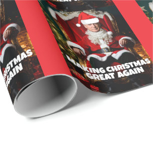TRUMP AS SANTA MAKING AMERICA GREAT AGAIN WRAPPING PAPER