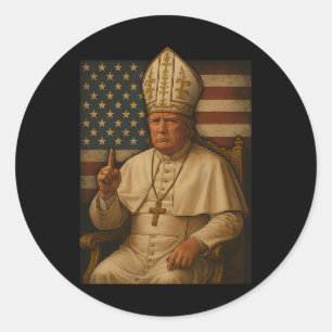 Trump As Vatican Church Pope Republican Make Vatik Classic Round Sticker