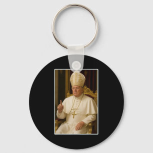 Trump As Vatican Church Pope Trump Funny Vatican C Key Ring