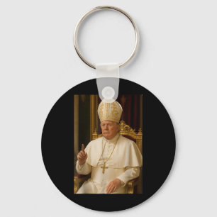 Trump As Vatican Church Pope Trump Funny Vatican C Key Ring