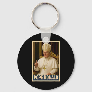 Trump As Vatican Church Pope Trump Funny Vatican C Key Ring