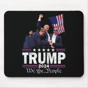 Trump Asination Bloody Ear Bleeding Butler Pa Trum Mouse Pad