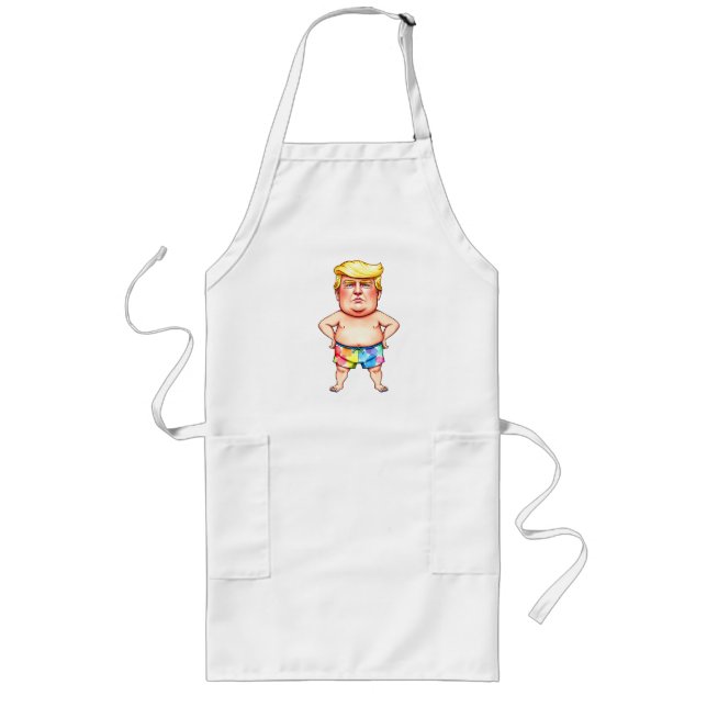 trump at the beach long apron (Front)