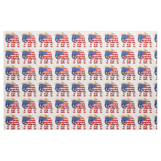Trump Bad Hair Elephant President ZSSG Fabric (Fat Quarter)