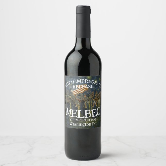 Trump Bans Women's Voting Midterm Elections 2026 Wine Label (Front)