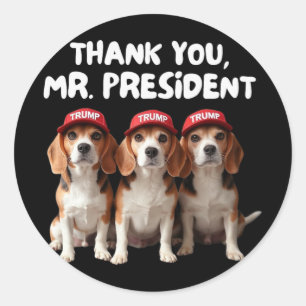 Trump Beagles For Trump Supporter Dog Owner Man Wo Classic Round Sticker