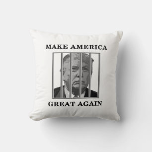 Trump Behind Bars Cushion