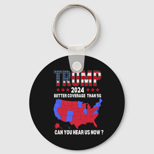 Trump Better Coverage Than 5g Usa Election Map Tru Key Ring (Front)