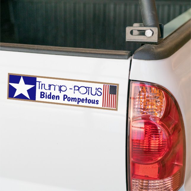 Trump Biden Pompetous Bumper Sticker (On Truck)