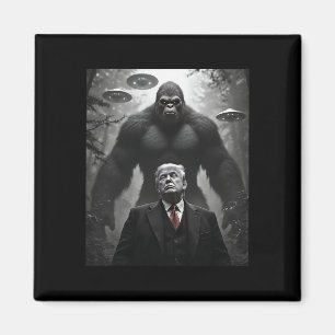 Trump Bigfoot Ufo Alien Encounter Visitation Consp Magnet