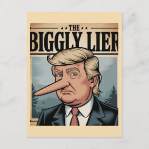 Trump Biggly Lier Postcard