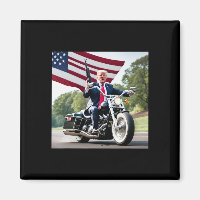 Trump Biker Bad  Magnet (Front)