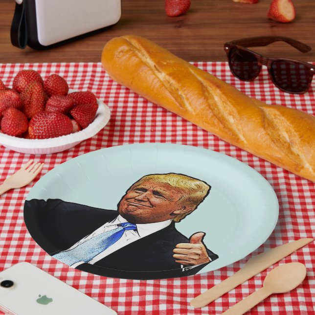 TRUMP BIRTHDAY PARTY PAPER PLATES (Picnic)