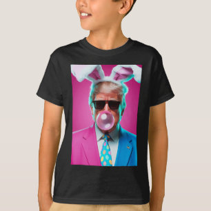 Trump Blowing Bubble Gum Political Republican East T-Shirt